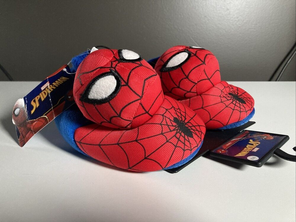 Marvel Spider-man Sock Slippers (Child’s Size 9/10) • NEW With Tags